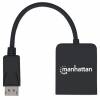 Manhattan Videoadapter DisplayPort / HDMI / USB Sort