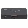 Manhattan 4K 2-Port HDMI Splitter, 4K@30Hz, AC Powered, Boxed, Black (Euro 2-pin plug) Video-/audiosplitter HDMI