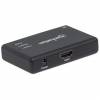 Manhattan 4K 2-Port HDMI Splitter, 4K@30Hz, AC Powered, Boxed, Black (Euro 2-pin plug) Video-/audiosplitter HDMI