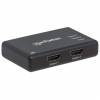 Manhattan 4K 2-Port HDMI Splitter, 4K@30Hz, AC Powered, Boxed, Black (Euro 2-pin plug) Video-/audiosplitter HDMI