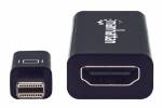 Manhattan Video / lyd adapter DisplayPort / HDMI 12cm Sort