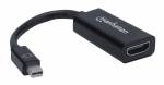 Manhattan Video / lyd adapter DisplayPort / HDMI 12cm Sort