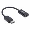 Manhattan Video / lyd adapter DisplayPort / HDMI 20cm Sort