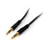 StarTech.com 1 ft. (0.3 m) 3.5mm Audio Cable - 3.5mm Slim Audio Cable - Gold Plated Connectors - Male/Male - Aux Cable (MU1MMS) Audiokabel Sort 30.5cm