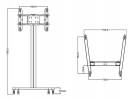 Multibrackets M Display Stand 180 Single Aluminium Stål Stativ 32-63 Fladt panel