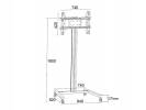 Multibrackets M Display Stand 180 Single Aluminium Stål Stativ 32-63 Fladt panel