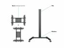 Multibrackets M Display Stand 180 Single Aluminium Stål Stativ 32-63 Fladt panel