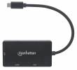 Manhattan Videointerfaceomformer HDMI / DVI / VGA / USB 10cm Sort