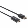 Manhattan Video/audiokabel DisplayPort / HDMI 1m Sort