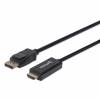 Manhattan Video/audiokabel DisplayPort / HDMI 1m Sort