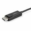 StarTech.com 24 pin USB-C han (input) -> 20 pin DisplayPort han (output) 2 m Sort