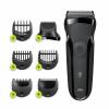 BRAUN Sort/grøn Shaver Shave&Style 300BT 3-in-1