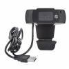 Manhattan USB Webcam, Two Megapixels, 1080p Full HD, USB-A, Integrated Microphone, Adjustable Clip Base, 30 frame per second, Black, Box 1920 x 1080 Webkamera Fortrådet