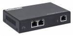 Intellinet 2-Port  Ultra  Extender, Adds up to 100 m (328 ft.) to  Range,  Power Budget 60 W, Two PSE Ports 30 W Output Each, IEEE 802.3bt/at/af Compliant, Metal Housing Netværk/strømforlænger