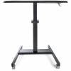 StarTech.com Mobile Standing Desk, Portable Sit Stand Ergonomic Height Adjustable Cart on Wheels, Rolling Computer/Laptop Workstation Table Locking One-Touch Lift for Teacher/Student - Mobile Sit Stand Desk (STSCART2) Sidde/stå-skrivebord Stål Sort