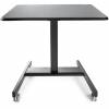 StarTech.com Mobile Standing Desk, Portable Sit Stand Ergonomic Height Adjustable Cart on Wheels, Rolling Computer/Laptop Workstation Table Locking One-Touch Lift for Teacher/Student - Mobile Sit Stand Desk (STSCART2) Sidde/stå-skrivebord Stål Sort