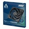 ARCTIC P12 Slim PWM PST Fan 1-pack Sort 120 mm