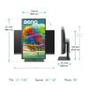 BenQ DesignVue PD2705U 27 3840 x 2160 (4K) HDMI DisplayPort USB-C 60Hz Pivot Skærm