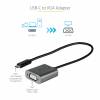 StarTech.com USB C to VGA Adapter, 1080p USB Type-C to VGA Adapter Dongle, USB-C (DP Alt Mode) to VGA Monitor/Display Video Converter, Thunderbolt 3 Compatible, 12 Long Attached Cable - USB C to VGA Converter (CDP2VGAEC) Videoadapter 30cm