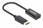 Manhattan Videoadapter DisplayPort / HDMI 15cm Sort