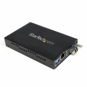 StarTech.com 1000 Mbps  Single-Mode Copper to Fiber Media Converter -  (1000Base-T) to LC Fiber Converter (ET1000S40LC2) Fibermedieomformer Gigabit Ethernet