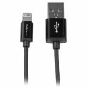 StarTech.com 1m (3ft) Black Apple 8-pin Lightning Connector to USB Cable for iPhone / iPod / iPad - Charge and Sync Cable - 1 meter (USBLT1MB) Lightning-kabel 1m