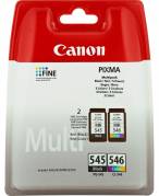 Canon PG 545 / CL-546 Multipack Sort Farve (cyan, magenta, gul) 180 sider Blæk 8287B006