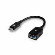 V7 Thunderbolt 3 / USB 2.0 / USB 3.0 USB-C adapter 10cm Sort