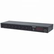 Intellinet 19 Intelligent  PDU, 19 Rackmountable C13 Intelligent Power Distribution Unit  Monitors Power, Temperature and Humidity (Euro 2-pin plug) Strømfordelingsenhed 8-stik Sort