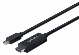 Manhattan Video/audiokabel DisplayPort / HDMI 1.8m Sort