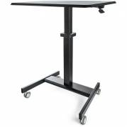 StarTech.com Mobile Standing Desk, Portable Sit Stand Ergonomic Height Adjustable Cart on Wheels, Rolling Computer/Laptop Workstation Table Locking One-Touch Lift for Teacher/Student - Mobile Sit Stand Desk (STSCART2) Sidde/stå-skrivebord Stål Sort