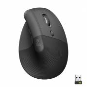 Logitech Lift Vertical Ergonomic Mouse Optisk Trådløs Sort