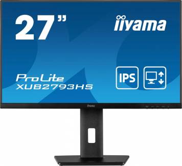 iiyama ProLite XUB2793HS-B5 27 1920 x 1080 (Full HD) HDMI DisplayPort 75Hz Pivot Skærm