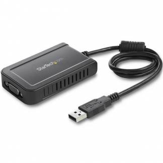 StarTech.com USB to VGA Adapter - 1920x1200 - External Video & Graphics Card - Dual Monitor Display Adapter - Supports Windows (USB2VGAE3) USB / VGA adapter 50cm