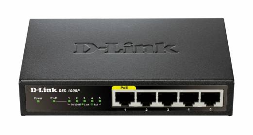 D-Link DES 1005P - switch - 5 porte -