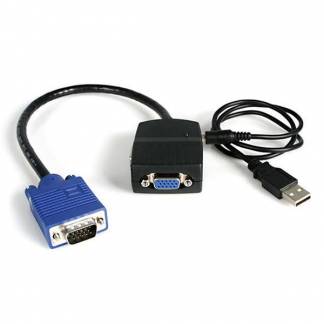 StarTech.com 2 Port VGA Video Splitter - USB Powered - 2048x1536 - VGA Video Monitor Splitter Dual Port (ST122LE) Videosplitter VGA