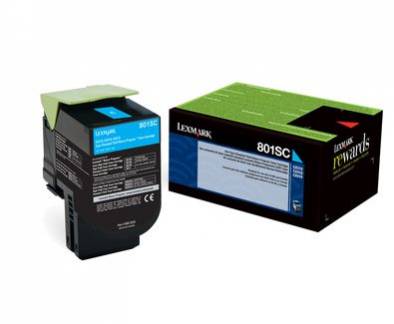 Lexmark 802SC Cyan 2000 sider Toner 80C2SC0