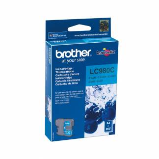 Brother LC 980C Cyan 260 sider Blæk