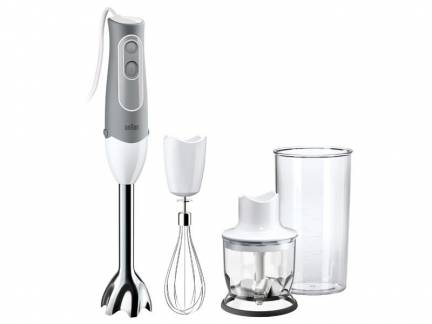 Braun Multiquick 5 MQ 525 Omelette Stavblender Turbofunktion Hvid/grå