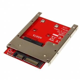 StarTech.com mSATA SSD to 2.5in SATA Adapter Converter - mSATA to SATA Adapter for 2.5in bay Open Frame Bracket and 7mm Drive Height (SAT32MSAT257) Lagringskontrol