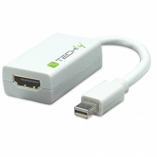 TECHly Videoadapter DisplayPort / HDMI 15cm Hvid