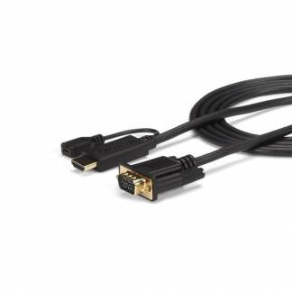 StarTech.com HDMI to VGA Cable - 3 ft / 1m - 1080p - 1920 x 1200 - Active HDMI Cable - Monitor Cable - Computer Cable (HD2VGAMM3) Video transformer