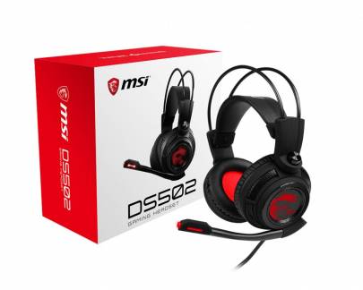 MSI DS502 Kabling Headset Sort Rød