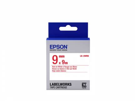 Epson LabelWorks LK-3WRN Mærkattape  (0,9 cm x 9 m) 1kassette(r) C53S653008