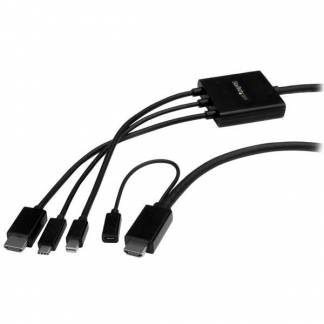 StarTech.com Videointerfaceomformer Mini DisplayPort / HDMI / USB 2m Sort