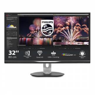 Philips Brilliance P-line 328P6AUBREB 32 2560 x 1440 (2K) VGA (HD-15) HDMI DisplayPort USB-C 60Hz Pivot Skærm