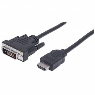 Manhattan Videokabel HDMI / DVI 1.8m Sort