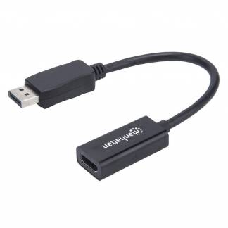 Manhattan Video / lyd adapter DisplayPort / HDMI 20cm Sort