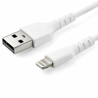 StarTech.com 2m USB A to Lightning Cable - Durable Rugged White iPhone iPad Charge & Sync Charger Cord w/Aramid Fiber Apple MFI Certified Lightning-kabel 2m