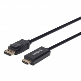 Manhattan Video/audiokabel DisplayPort / HDMI 1.8m Sort